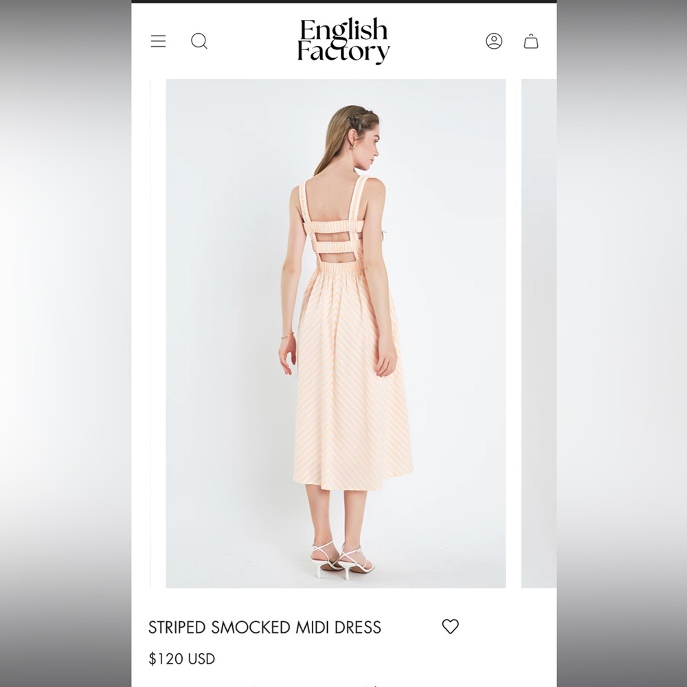 ❄️SOLD❄️English Factory striped maxi dress - Picture 2 of 7